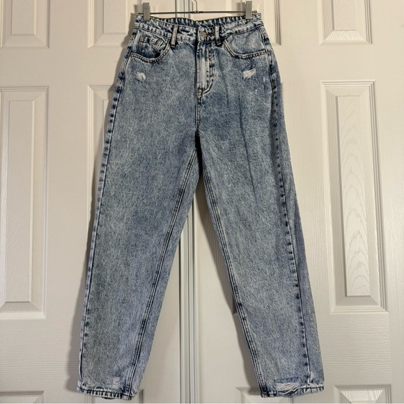 Shein Light Blue Denim High Waisted Mom Jeans Size 4 - Picture 1 of 5